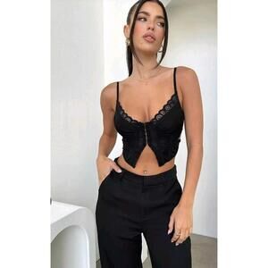 THATSSOFETCH JOELLE TOP BLACK WOMEN'S SIZE 6 NWT #7